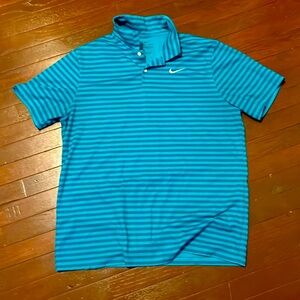 Men’s Large Nike dri-fit striped polo